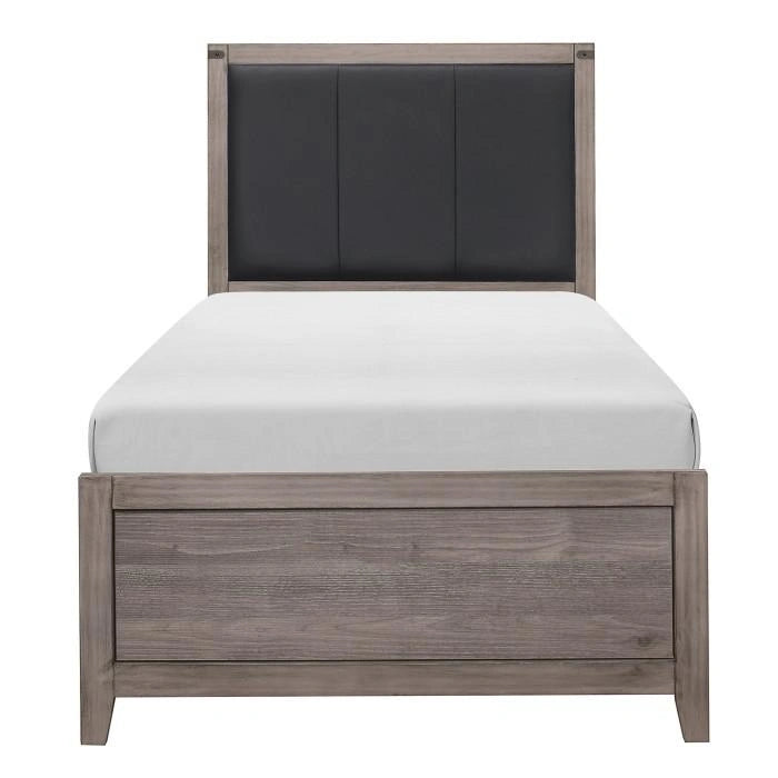 Woodrow Twin Panel Bed in Gray 2042T-1*
