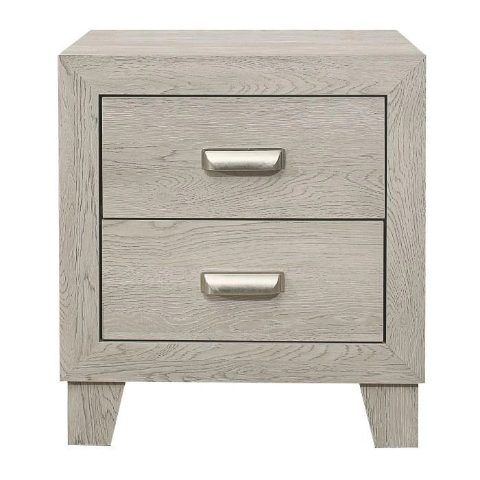 Quinby 2 Drawer Nightstand in Light Brown 1525-4