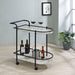 Desiree 2-tier Bar Cart with Casters Black image