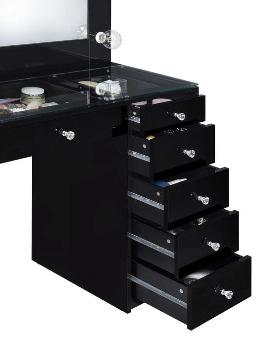 Acena Makeup Vanity Table with LED Mirror Coaster Furniture 931143