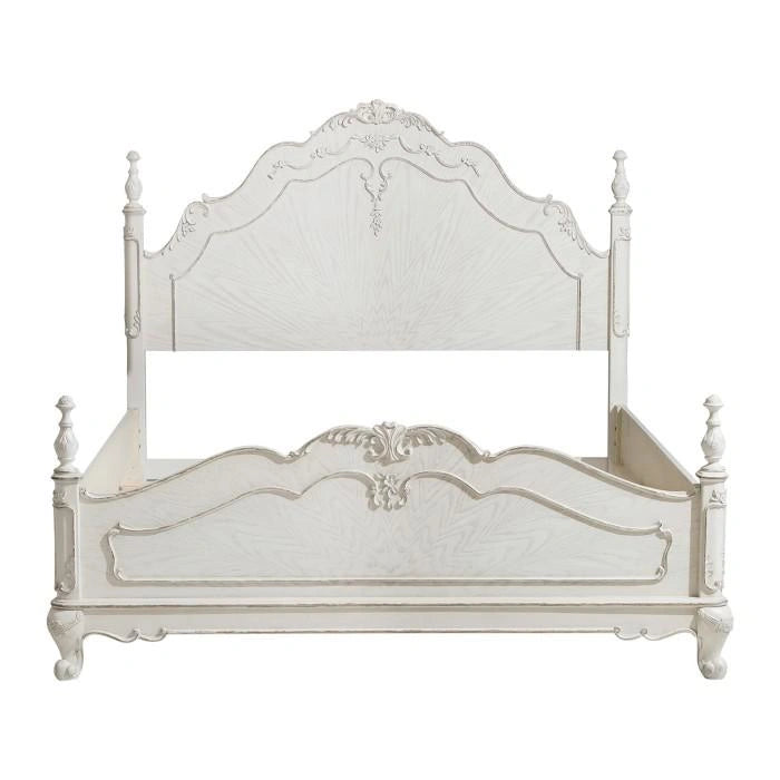 Cinderella Full Poster Bed in Antique White