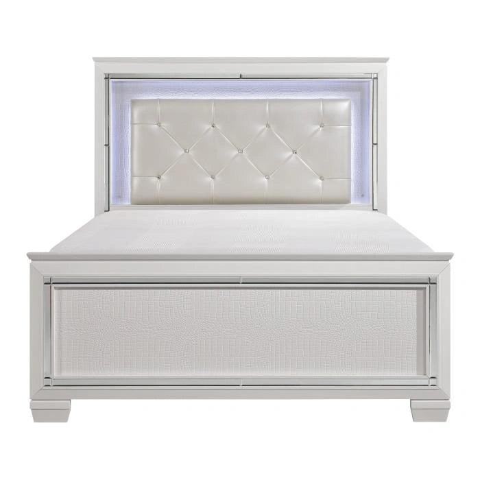 Allura Full Panel Bed in White 1916FW-1*