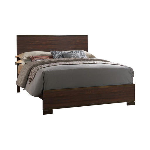 Edmonton Queen Panel Bed Rustic Tobacco image