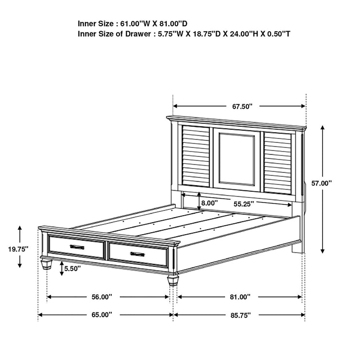 Franco Panel Platform Storage Bed - Furniture House (Dover,NJ)