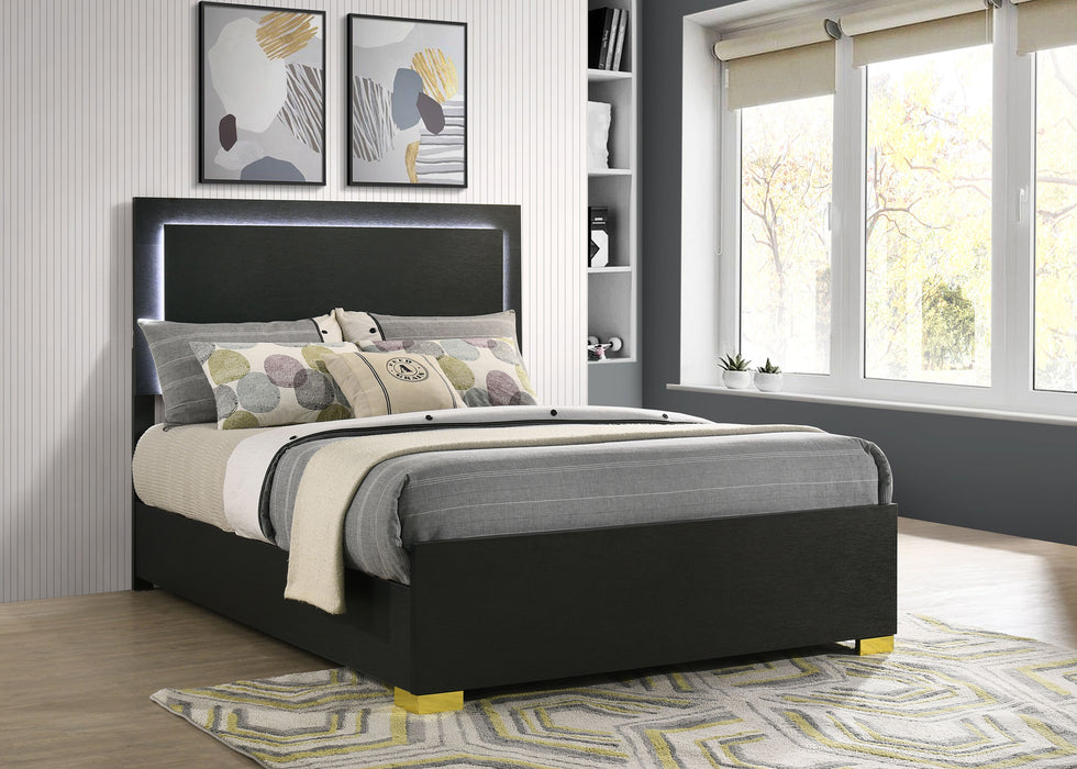 Marceline Panel Bed with LED Lighting - Furniture House (Dover,NJ)