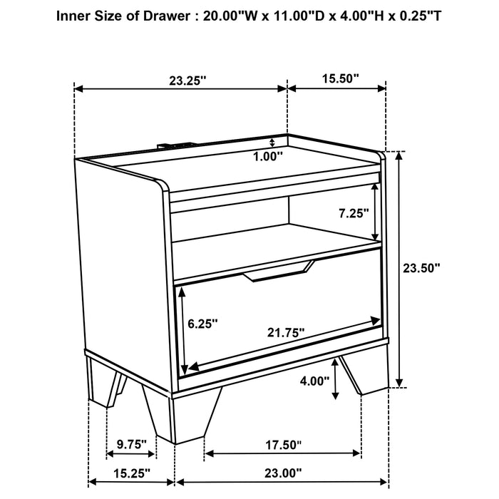 Henderson Nightstand with LED Lighting