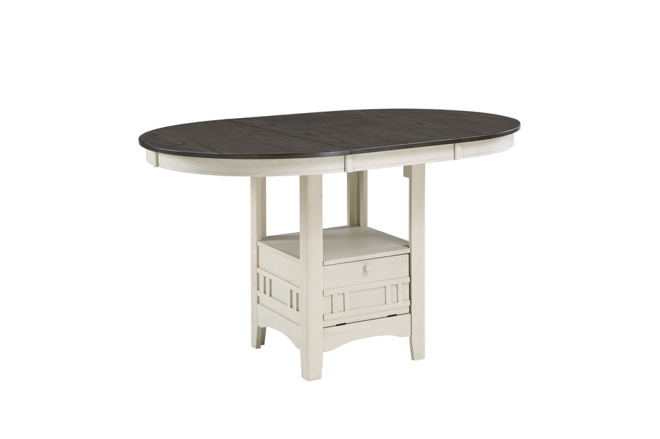 Junipero 2423W-36 Round/Oval Counter Height Table with Storage Base by Homelegnace
