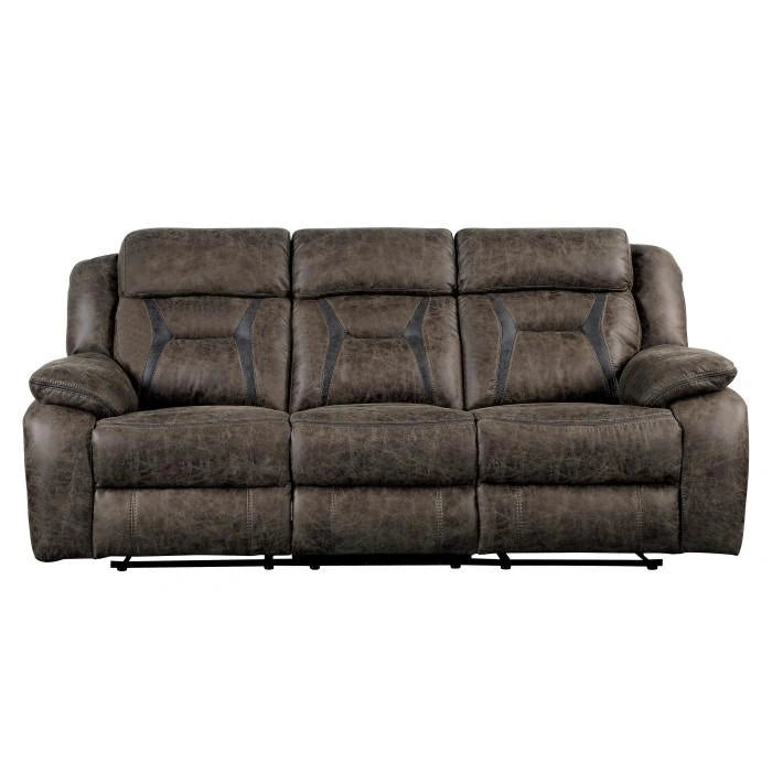 Madrona Double Reclining Sofa in Dark Brown 9989DB-3