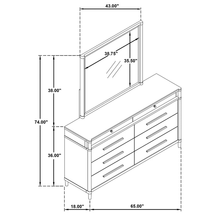 Gracemont Dresser with Mirror - Furniture House (Dover,NJ)