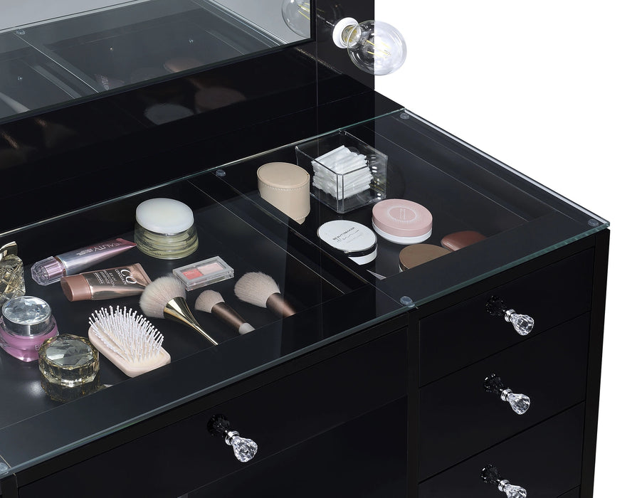 Acena Makeup Vanity Table with LED Mirror Coaster Furniture 931143
