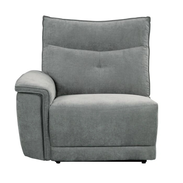 Tesoro Power Left Side Reclining Chair in Dark Gray 9509DG-LRPWH