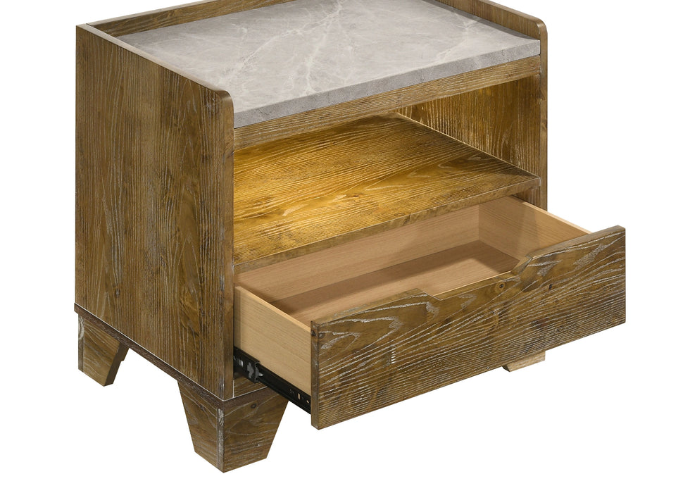 Henderson Nightstand with LED Lighting - Furniture House (Dover,NJ)