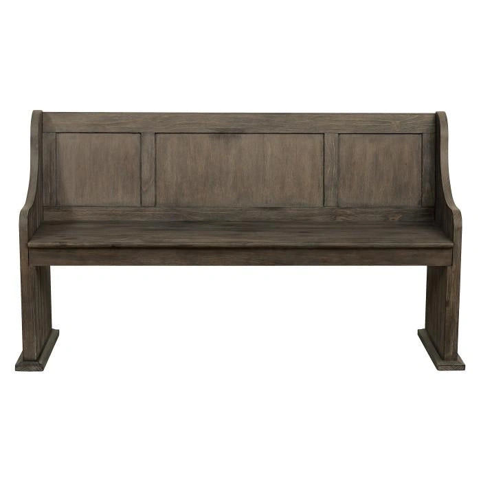 Toulon Bench with Curved Arms in Dark Pewter 5438-14A