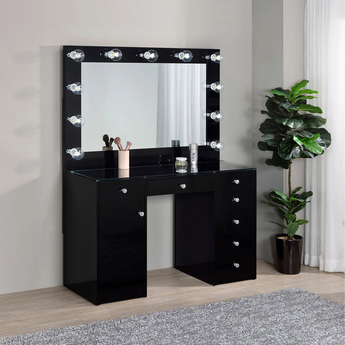 Acena Makeup Vanity Table with LED Mirror Coaster Furniture 931143