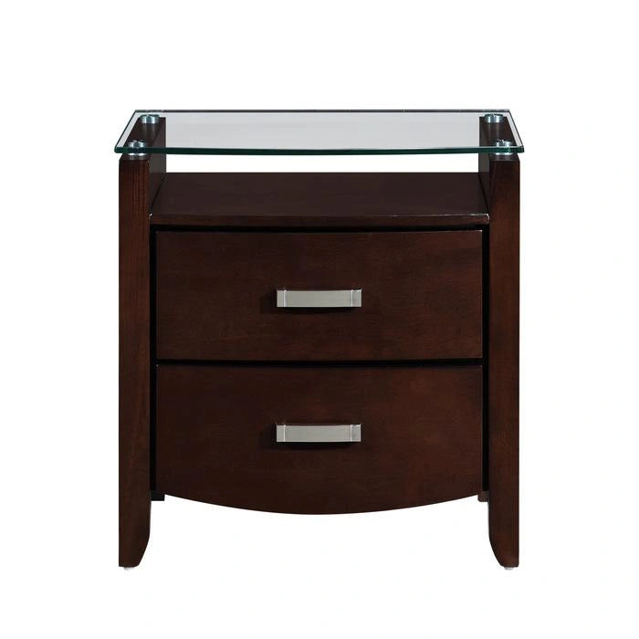 Lyric 2 Drawer Nightstand in Dark Espresso 1737NC-4