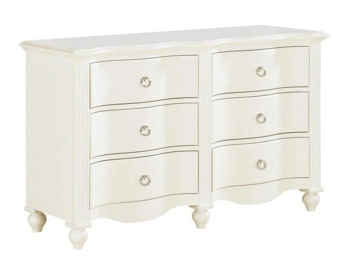 Meghan 6 Drawer Dresser in White 2058WH-5