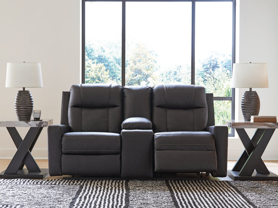 Mackmenville Reclining Loveseat with Console - Furniture House (Dover,NJ)