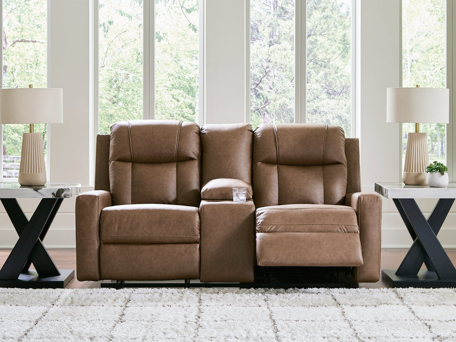 Mackmenville Reclining Loveseat with Console - Furniture House (Dover,NJ)