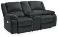 Draycoll Power Reclining Loveseat with Console - Furniture House (Dover,NJ)