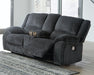 Draycoll Power Reclining Loveseat with Console - Furniture House (Dover,NJ)