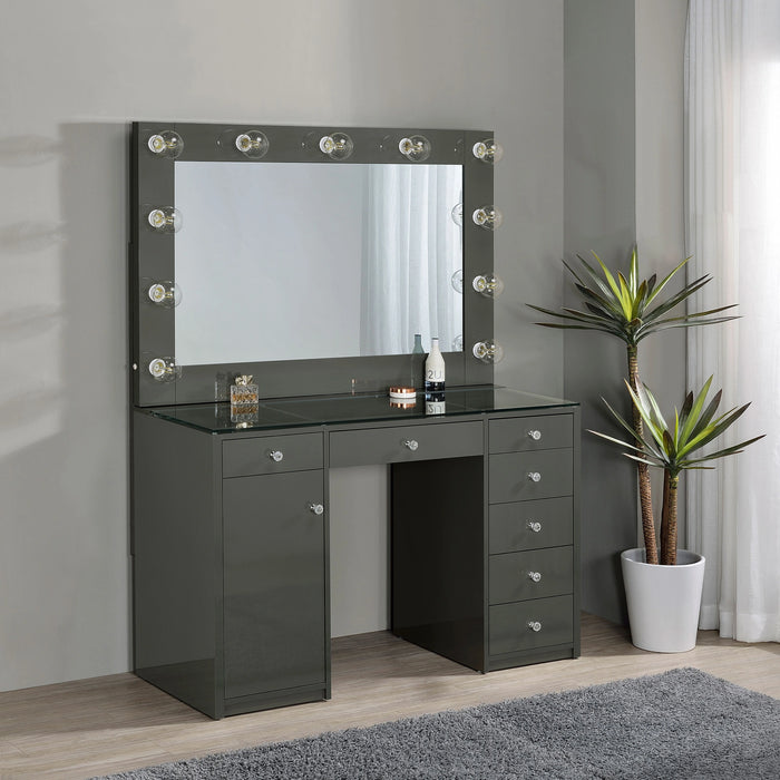 Acena Makeup Vanity Table with LED Mirror Coaster Furniture 931143