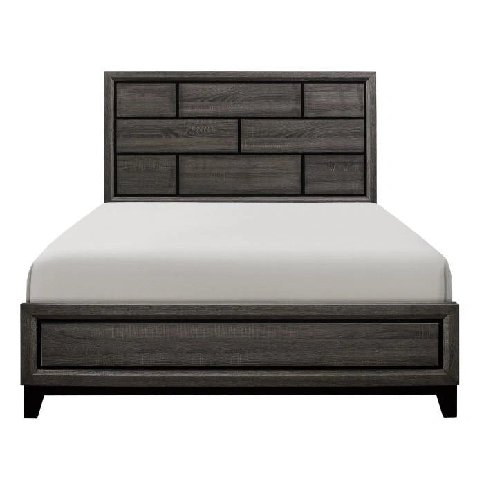 Davi Queen Panel Bed in Gray 1645-1*