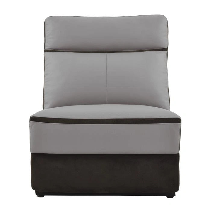 Laertes Armless Chair in Taupe Gray 8318-AC