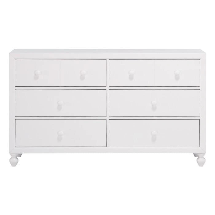 Wellsummer 6 Drawer Dresser in White 1803W-5