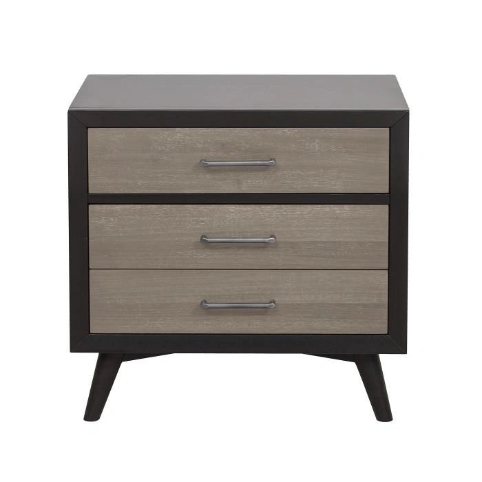 Raku 3 Drawer Nightstand in Gray 1711-4