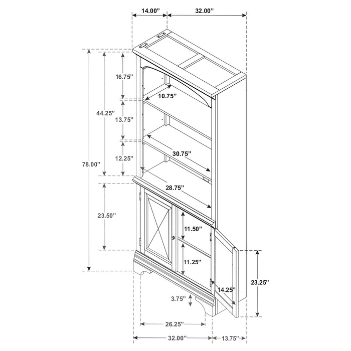 Hartshill Bookcase with Cabinet - Furniture House (Dover,NJ)