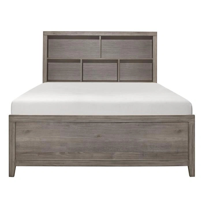 Woodrow Full Platform Bed in Gray 2042NBF-1*