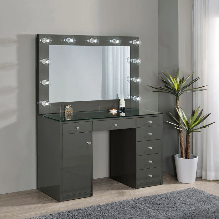 Acena Makeup Vanity Table with LED Mirror Coaster Furniture 931143