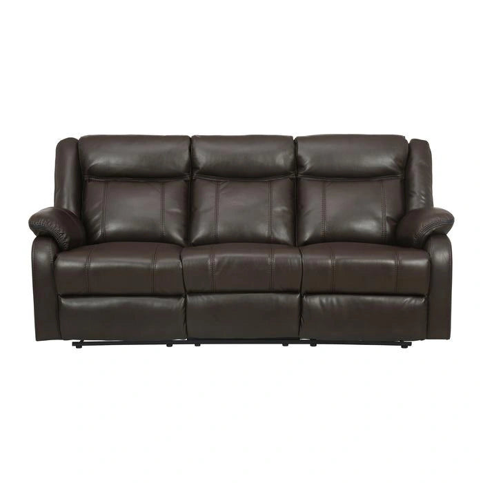 Jude Double Glider Recliner Sofa in Brown 8201BRW-3