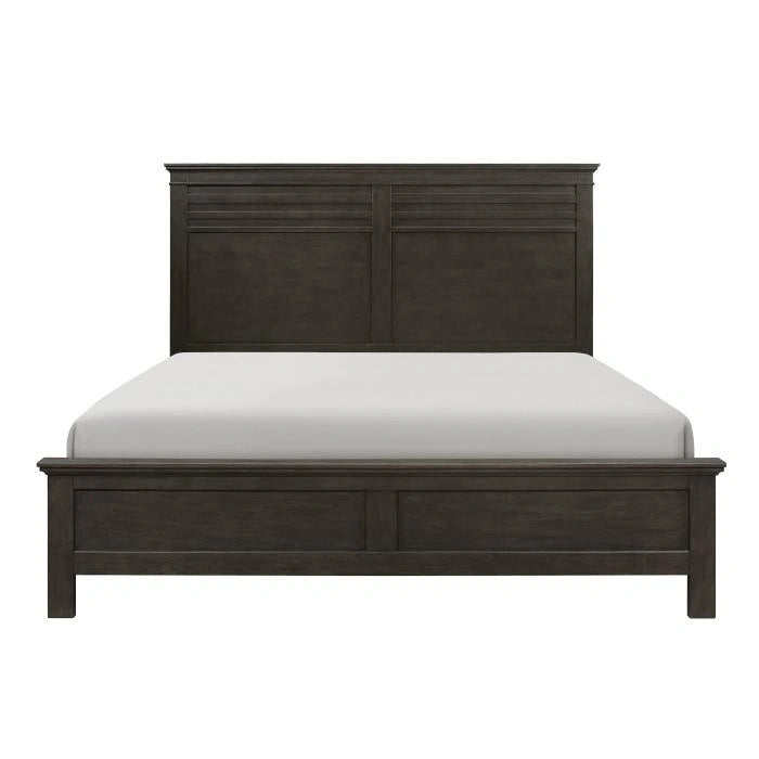 Blaire Farm Queen Panel Bed in Saddle Brown Wood 1675-1*