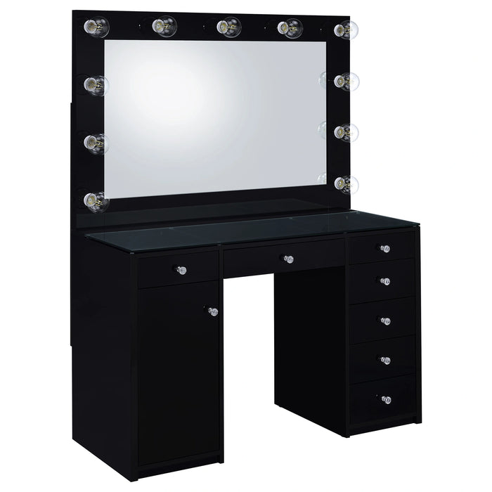 Acena Makeup Vanity Table with LED Mirror Coaster Furniture 931143