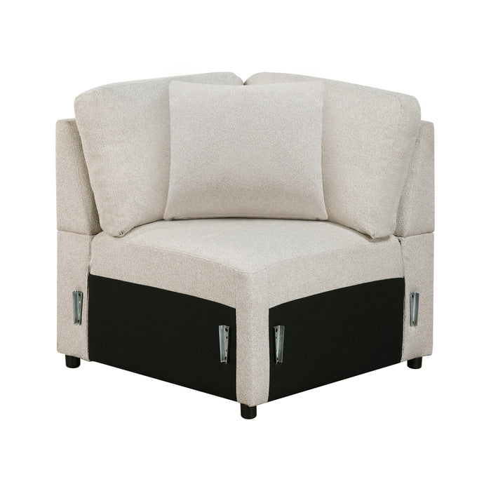 9630BE*42LRC Sectional with Right Chaise, Pull-out Bed, Hidden Storages and Shelves, Charging Ports. By Homelegance.
