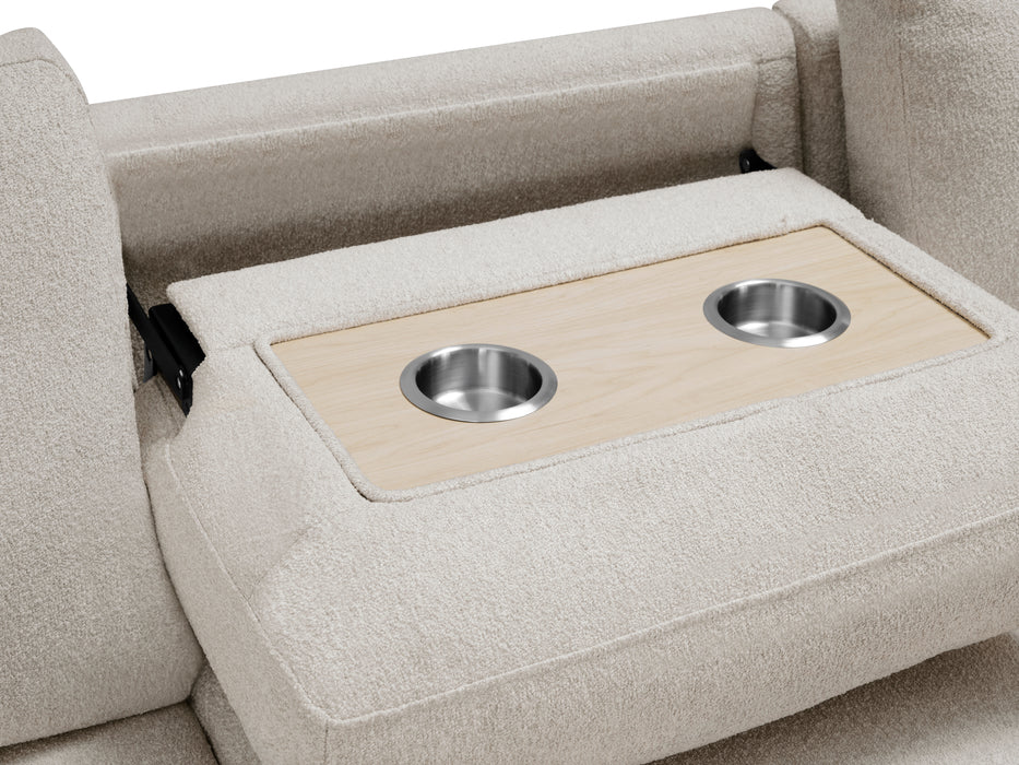 9630BE*42LRC Sectional with Right Chaise, Pull-out Bed, Hidden Storages and Shelves, Charging Ports. By Homelegance.