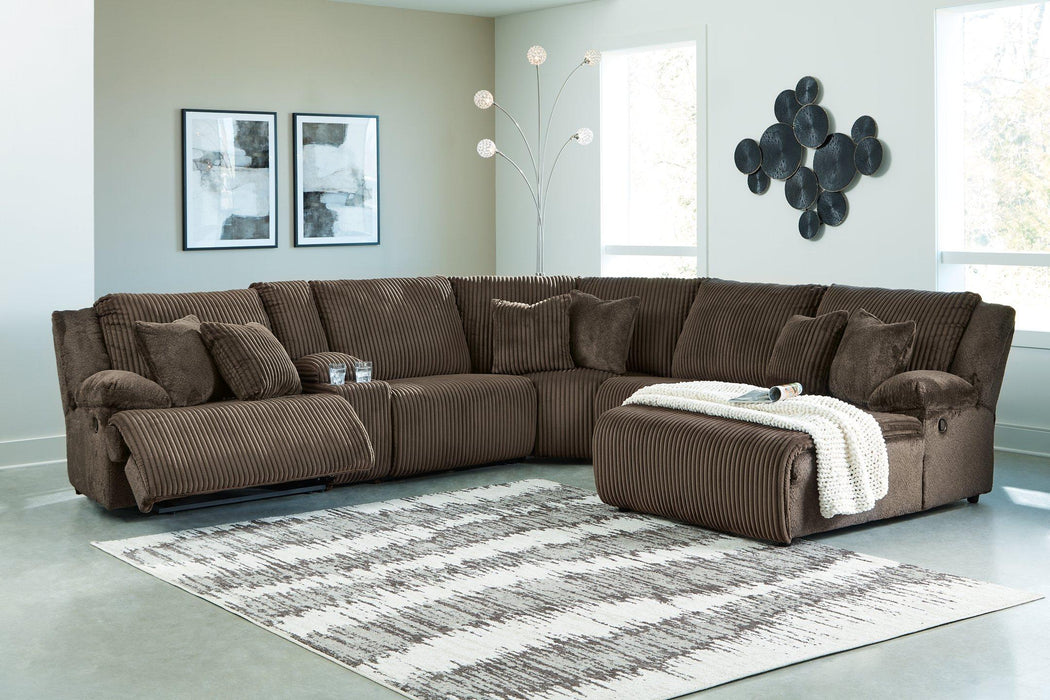 Top Tier Reclining Sectional with Chaise - Furniture House (Dover,NJ)