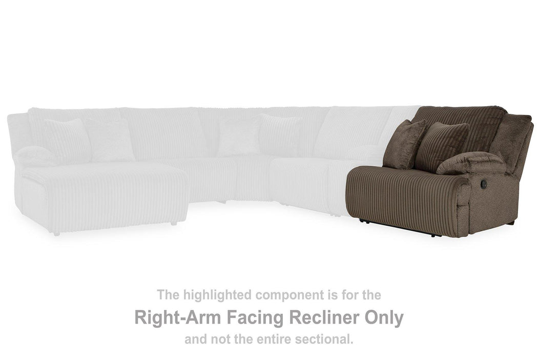 Top Tier Reclining Sectional with Chaise - Furniture House (Dover,NJ)