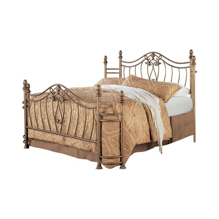 Sydney Queen Bed Antique Brushed Gold