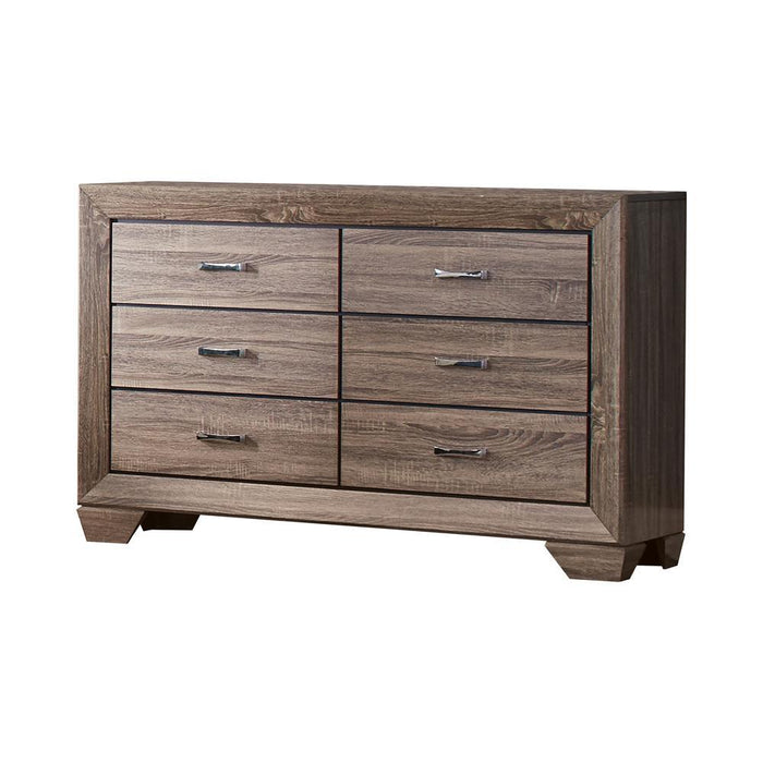 Kauffman 6-drawer Dresser Washed Taupe