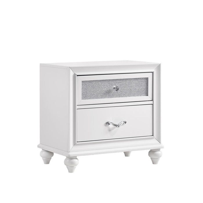 Barzini 2-drawer Nightstand White