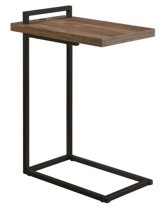 Maxwell C-shaped Accent Table with USB Charging Port