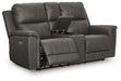 Bleckley Power Reclining Loveseat with Console - Furniture House (Dover,NJ)