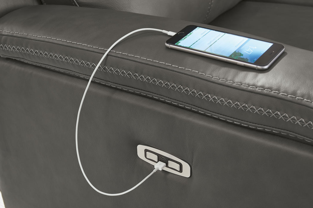 Bleckley Power Reclining Loveseat with Console - Furniture House (Dover,NJ)