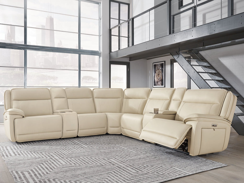 Double Deal Reclining Sectional with 2 Consoles