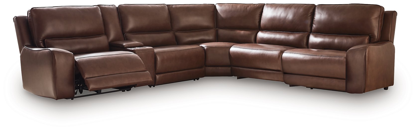 DeepWakes Reclining Sectional with Storage Console - Furniture House (Dover,NJ)