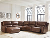 DeepWakes Power Reclining Sectional with Chaise - Furniture House (Dover,NJ)