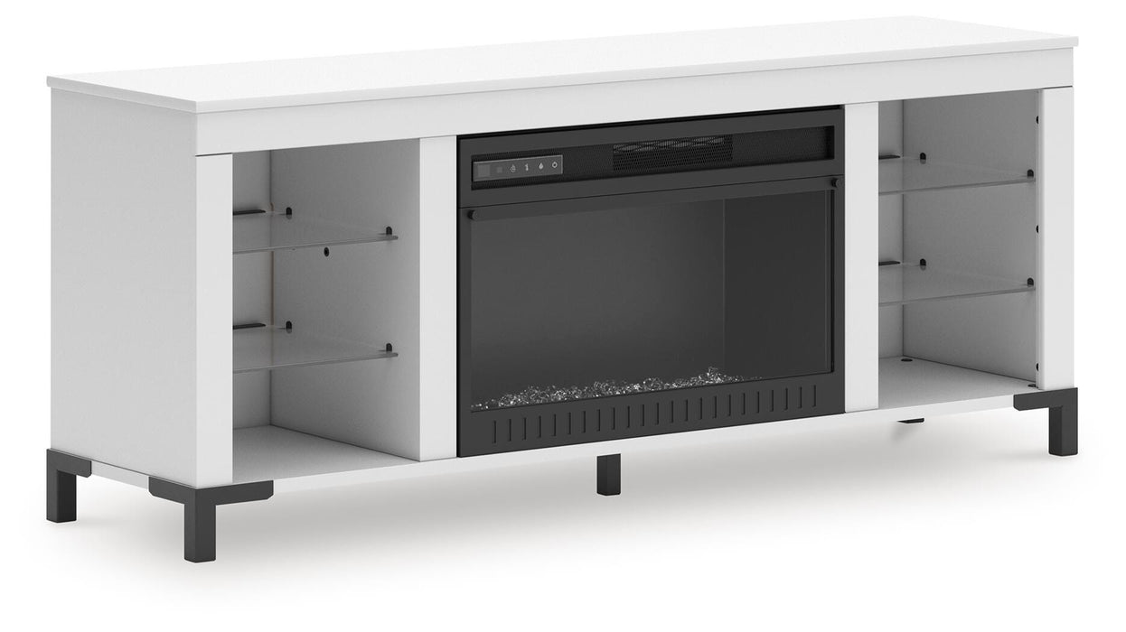 Brollevi 60" TV Stand with Electric Fireplace