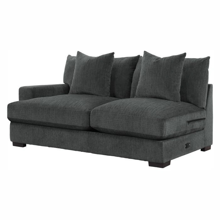 Worchester Left Side 2-Seater in Gray 9857DG-2L